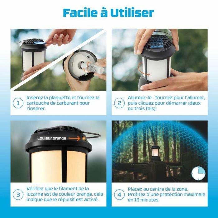 Thermacell THE3664715054788 Repelente Inalámbrico Anti-Mosquito y Tigre con Linterna Black 20m² Protección 5