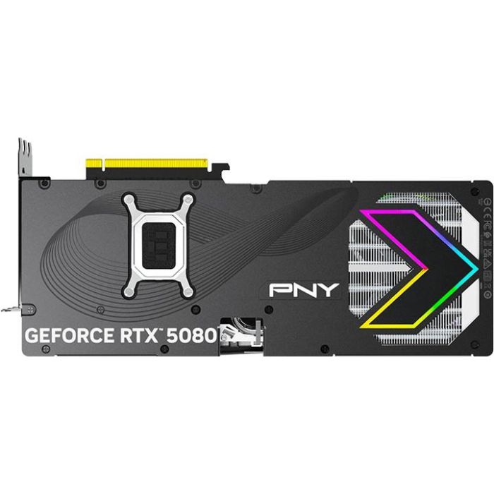 PNY VCG508016TFXXPB1-O GeForce RTX 5080 16GB GDDR7 OC con 3 ventiladores ARGB para Gaming 1