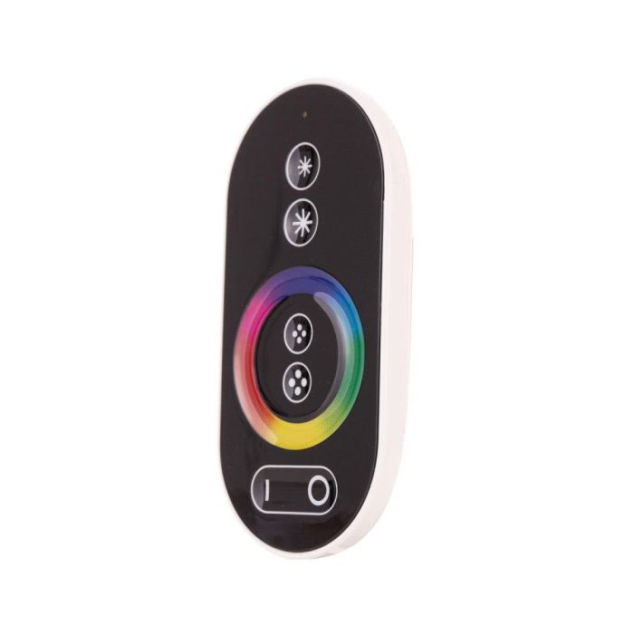 Controlador LED RGB con Mando a Distancia RF 2.4GHz Táctil Circular para Tiras, 12-24V DC, 216W/432W, 22 Modos, Memoria 2 Controlador LED RGB con Mando a Distancia RF 2.4GHz Táctil Circular para Tiras, 12-24V DC, 216W/432W, 22 Modos, Memoria 2