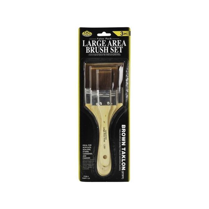 Royal Langnickel Set De 3 Brochas De Pelo Taklon Marrón Royal Langnickel Set De 3 Brochas De Pelo Taklon Marrón