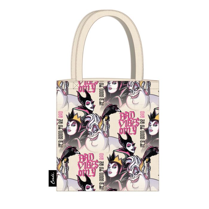 Cerdá Bolsa Shopping Disney Villanas Negra para Niños 3.6x4.0x cm