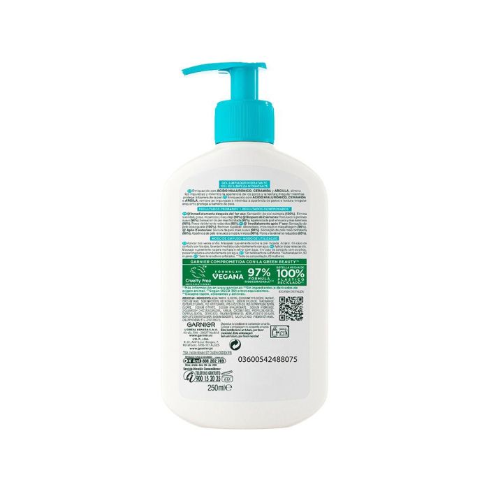 Garnier PURE ACTIVE Limpiador Hidratante Gel para Impurezas, Grasa y Maquillaje - Limpieza Profunda e Hidratación Equilibrada, 250 ml 1