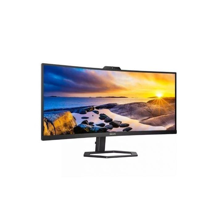 Philips 34E1C5600HE Monitor Curvo VA de 34" 4K Ultra HD (3440x1440) 100Hz, HDMI, DisplayPort, USB-C, WebCam 5MP, Altavoces 1