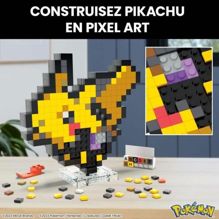 MEGA Pokémon HTH74 Pikachu - Set de construcción retro de 400 piezas 3