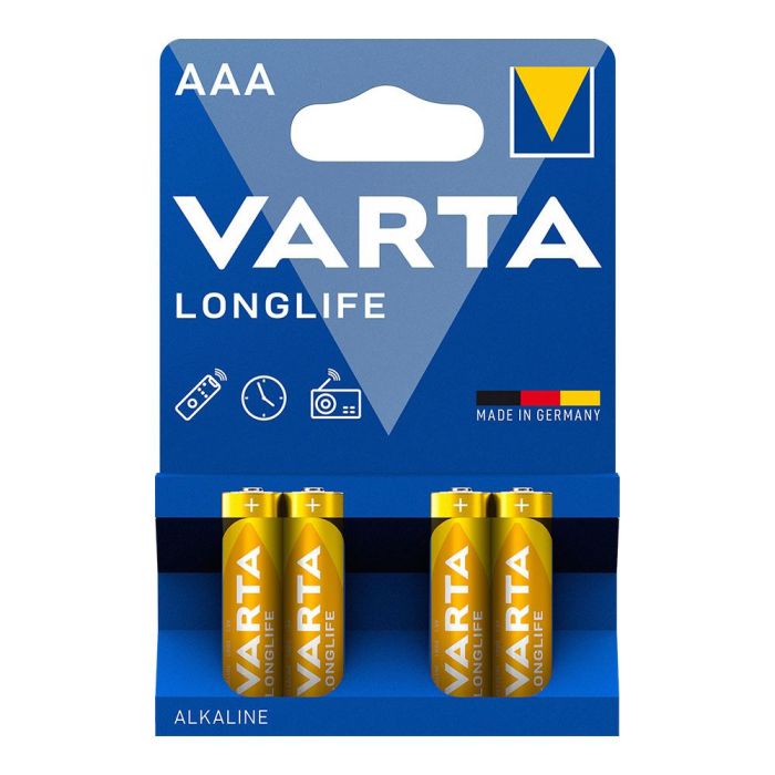 Varta Pila Alcalina AAA LR03 Longlife Blister 4 Unid. Ø10,5x44,5mm