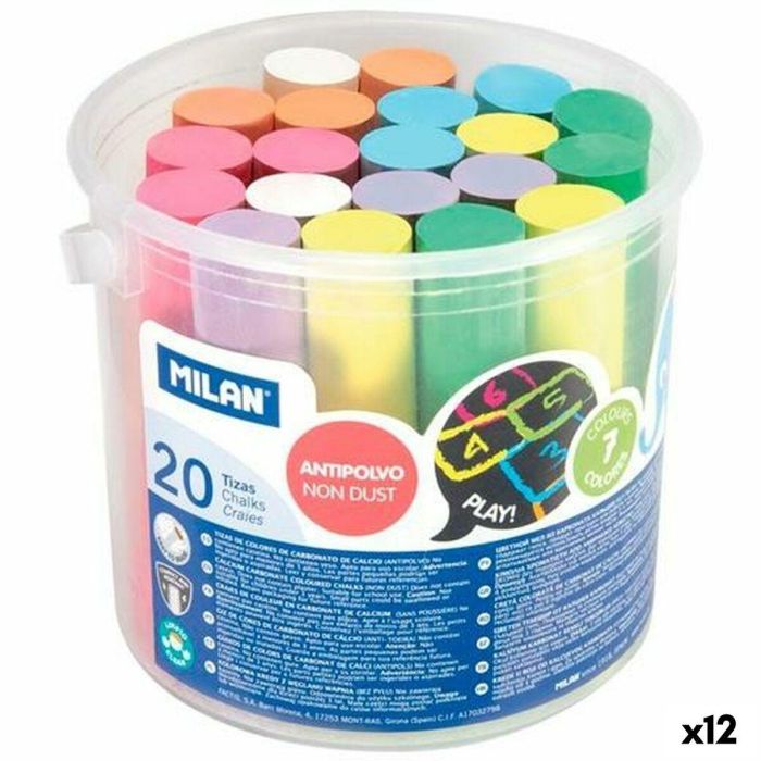 Tizas Milan Multicolor (20 Piezas) (12 Unidades) 0 Tizas Milan Multicolor (20 Piezas) (12 Unidades) 0