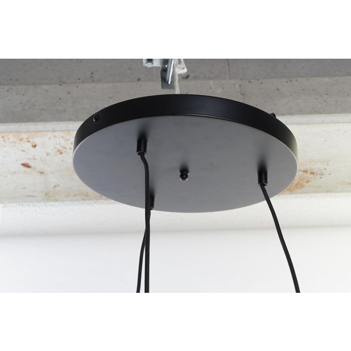 DKD Home Decor Lampara Techo Tropical Marron Claro Negro Bambu Metal 30 x 94 x 30 cm 2