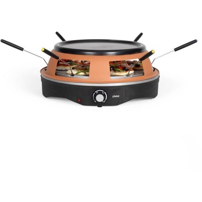 Horno de pizza - LIVOO - DOC304 - 1200W - 6 personas - Ø10 cm - Antiadherente 1 Horno de pizza - LIVOO - DOC304 - 1200W - 6 personas - Ø10 cm - Antiadherente 1