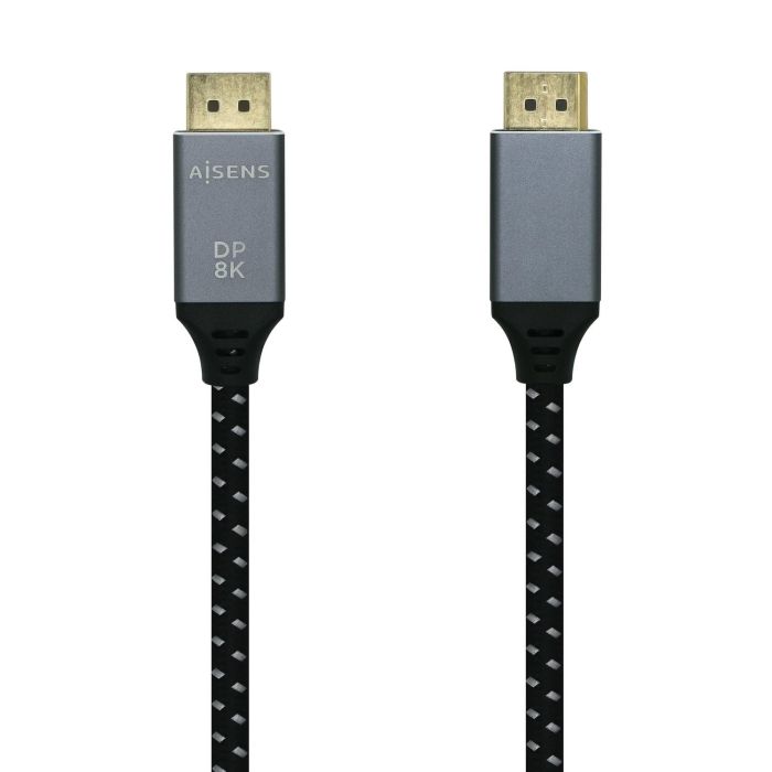 AISENS - CABLE DISPLAYPORT V1.4 8K@60HZ, DP/M-DP/M, GRIS/NEGRO, 0.5M AISENS - CABLE DISPLAYPORT V1.4 8K@60HZ, DP/M-DP/M, GRIS/NEGRO, 0.5M