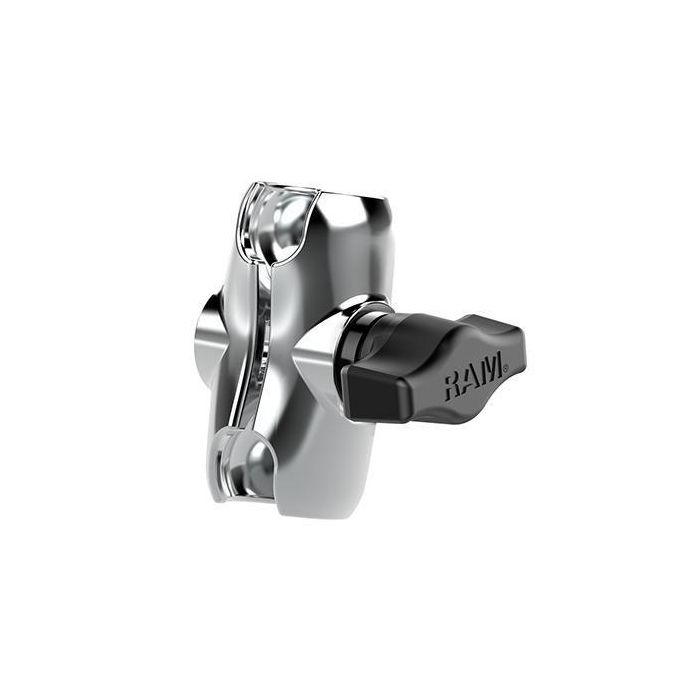 RAM Mounts RAM-B-201-ACHU Brazo Doble Socket Corto Cromado para Bases de Bola de 1 pulgada