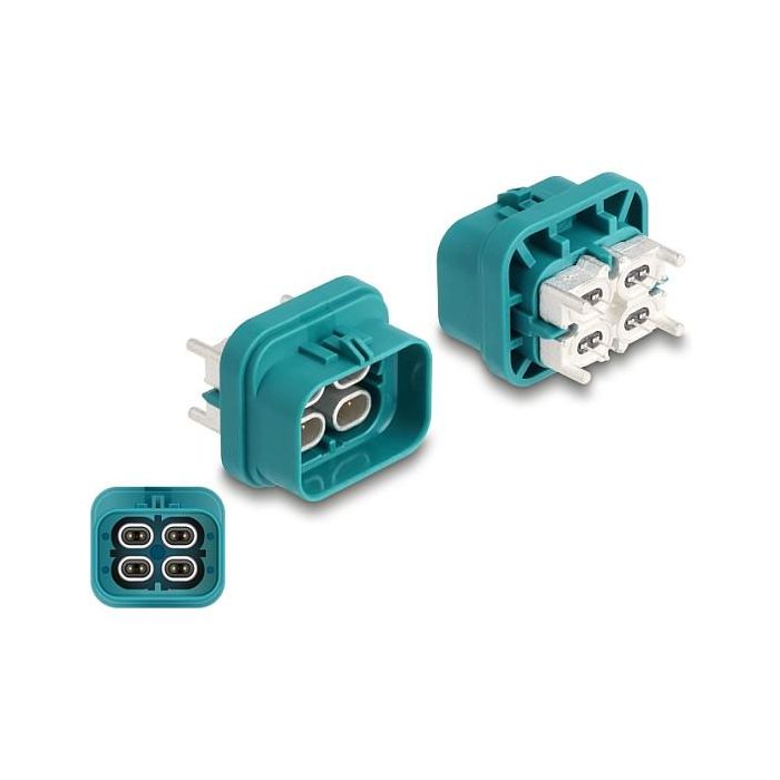 DeLOCK 90329 Conector Hembra HDMTD 100Ω con Protección IP67/IP69K para PCB - Color Aguamarina 0 DeLOCK 90329 Conector Hembra HDMTD 100Ω con Protección IP67/IP69K para PCB - Color Aguamarina 0