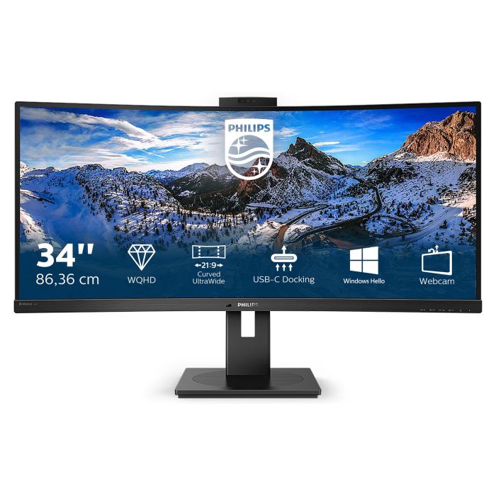 Philips 346P1CRH Monitor 34 Pulgadas VA Curvo 1500R 3440x1440 100Hz 4ms USB-C HDMI DP 1