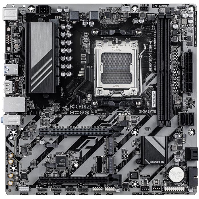 Gigabyte B840M D2H Placa Base Socket AM5 Micro ATX DDR5 PCIe 4.0 2.5GbE LAN para AMD Ryzen 9000/8000/7000 1 Gigabyte B840M D2H Placa Base Socket AM5 Micro ATX DDR5 PCIe 4.0 2.5GbE LAN para AMD Ryzen 9000/8000/7000 1