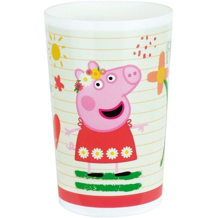 Vajilla - FUN HOUSE - PEPPA PIG - 2 platos hondos Ø 22 cm, 2 vasos 220 ml, botella de agua 350 ml, caja de aperitivos y peluche 17 cm 4