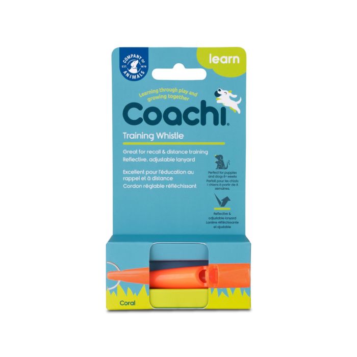 Coachi Silbato de Adiestramiento Training Coral para Perros y Cachorros - Sonido Alto y Distintivo, Ligero y Correa Reflectante 1 Coachi Silbato de Adiestramiento Training Coral para Perros y Cachorros - Sonido Alto y Distintivo, Ligero y Correa Reflectante 1