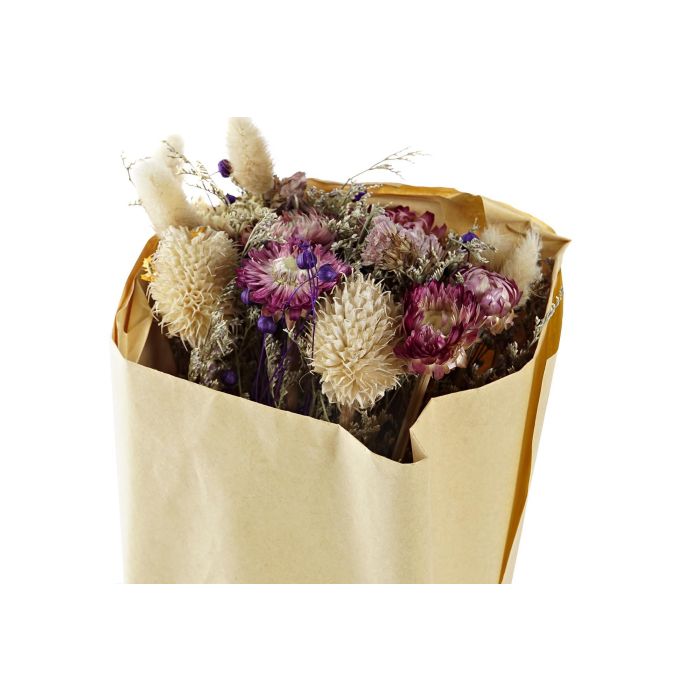 DKD Home Decor Ramo de Flor Seca Shabby Lila Amarillo 12x50x20 cm Pack de 12 Unidades 3