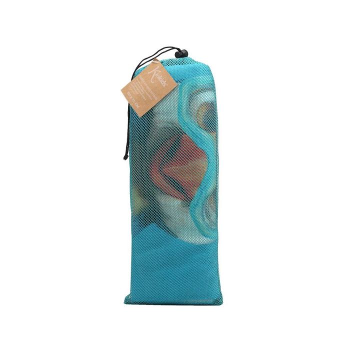 KioKids Toalla de Playa y Piscina Microfibra Azul con Animales Safari Fun 75x150cm. Suave, Absorbente y Secado Rápido, incluye bolsa. 3
