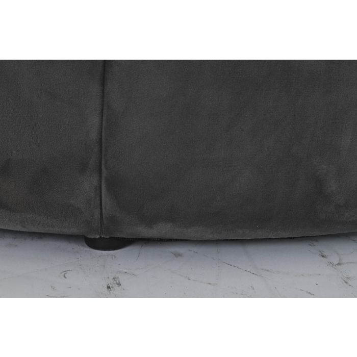 DKD Home Decor Reposapies Scandi Gris 85x85x48 cm | Puff Diseño Nórdico con Altura de Asiento 48 cm en Poliéster y MDF 3