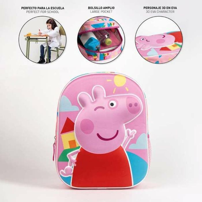 Mochila infantil 3D peppa pig 25.0 x 31.0 x 10.0 cm 2 Mochila infantil 3D peppa pig 25.0 x 31.0 x 10.0 cm 2