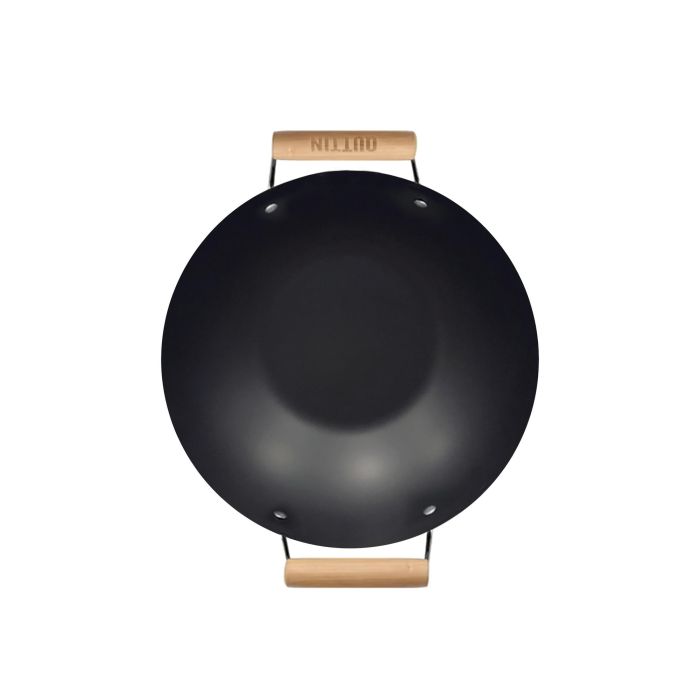 Sartén Wok Inde 30 cm con 2 asas de madera (6 Unidades) 5 Sartén Wok Inde 30 cm con 2 asas de madera (6 Unidades) 5