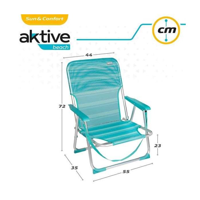 Silla playa plegable aluminio fija mediterran 55x35x72 cm 7 Silla playa plegable aluminio fija mediterran 55x35x72 cm 7