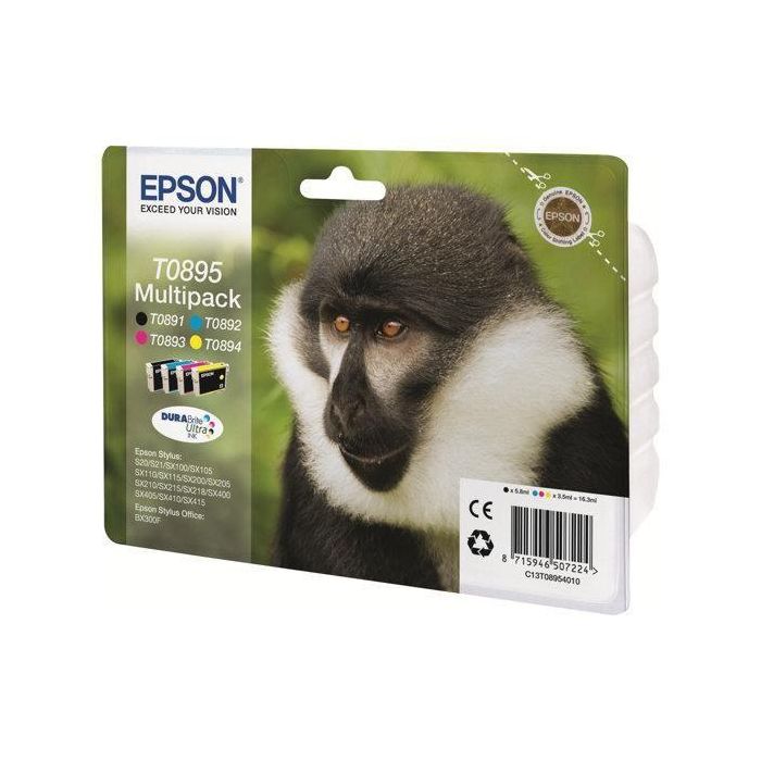 Multipack 4 T0895 cartuchos de tinta - Negro, Cya ... 1 Multipack 4 T0895 cartuchos de tinta - Negro, Cya ... 1