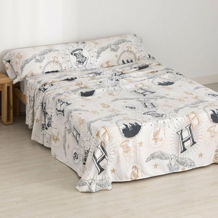 Juego de Sábanas Harry Potter Beige Multicolor Cama de 135 2