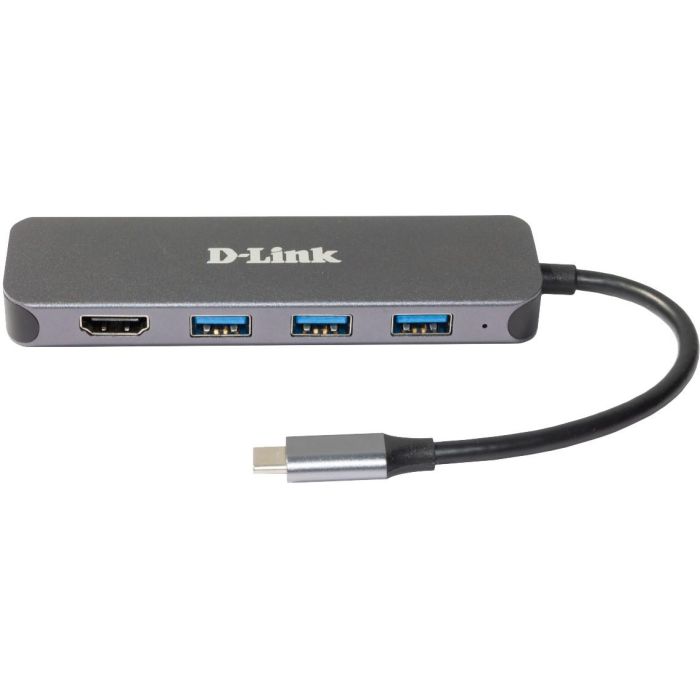 D - Link Dub - 2333 Docking Station USB Tipo C con 4K Ultra HD, 3 Puertos USB 3.2 Gen 1, HDMI 1.4, Compatible con Windows y Mac 1