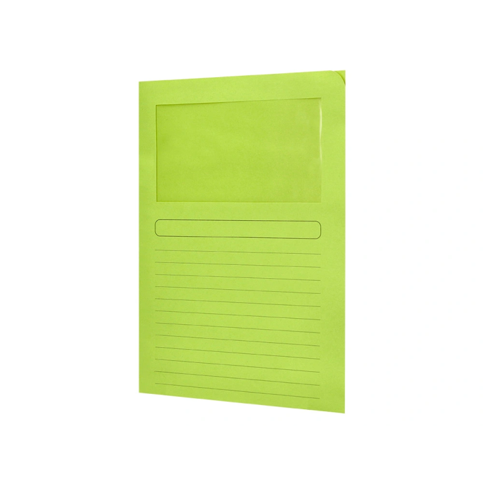 Q-connect Subcarpeta Cartulina Verde DIN A4 con Ventana Transparente 120 gr Certificado Blue Angel 2 Q-connect Subcarpeta Cartulina Verde DIN A4 con Ventana Transparente 120 gr Certificado Blue Angel 2