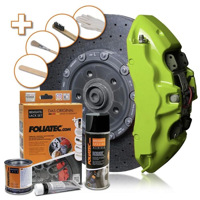Foliatec FO2177 Pintura Kit Pinzas Freno Verde Tóxico Neón, Resistencia Calor, Químicos y Aceite, Brillo Duradero, para 4 Pinzas Foliatec FO2177 Pintura Kit Pinzas Freno Verde Tóxico Neón, Resistencia Calor, Químicos y Aceite, Brillo Duradero, para 4 Pinzas