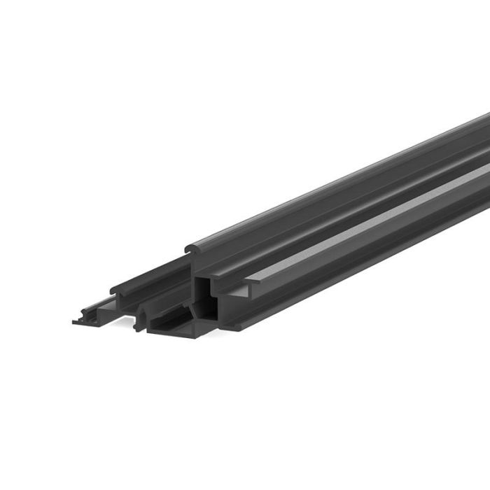 TERNO Guía Superior Star Fluid 1058.355 para armario 3M Aluminio Plata Mate. Sistema deslizante silencioso, puertas 19-50mm y hasta 80kg