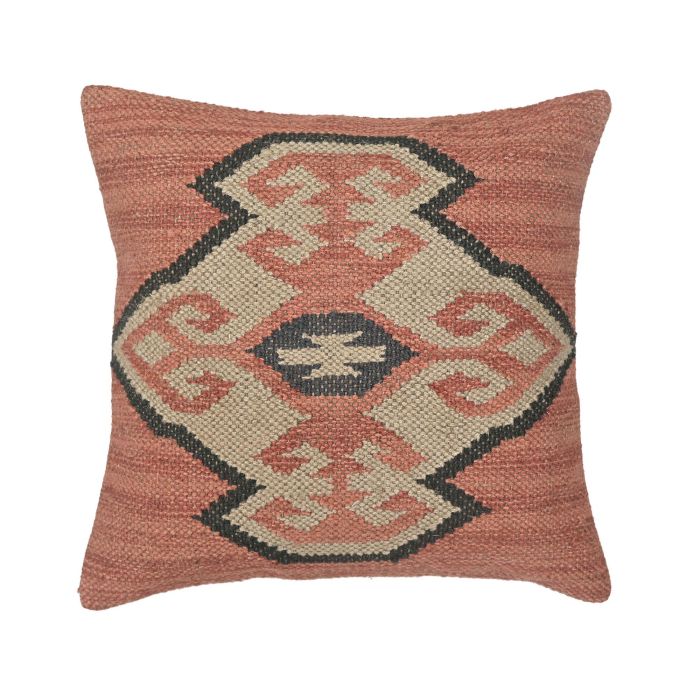 DKD Home Decor Cojin Boho Kilim 45 x 45 cm (2 Unidades) Lana, Yute, Poliester