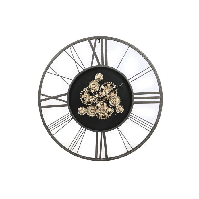 DKD Home Decor Reloj de Pared Loft Marrón Oscuro de Metal, 80cm Ancho x 80cm Alto x 8cm Fondo. Funciona con 3 Pilas AA. 1 DKD Home Decor Reloj de Pared Loft Marrón Oscuro de Metal, 80cm Ancho x 80cm Alto x 8cm Fondo. Funciona con 3 Pilas AA. 1