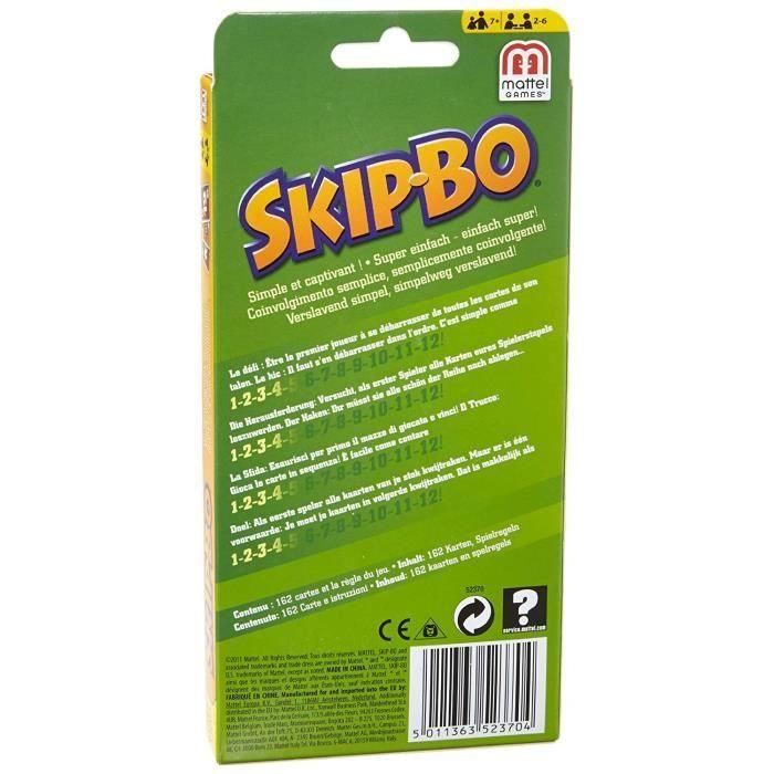 MATTEL GAMES - SKIP BO - Juego de cartas 3