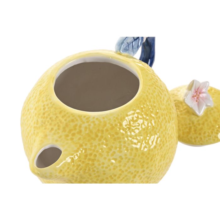 Tetera Mediterraneo DKD Home Decor Amarillo Azul 15 x 19 x 25.5 cm (2 Unidades) 2