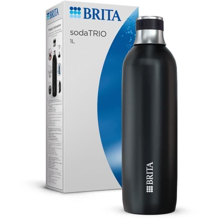 Brita BRI4006387118440 Botella para Refresco TRIO, Acero Inoxidable, 1L, Negro Brita BRI4006387118440 Botella para Refresco TRIO, Acero Inoxidable, 1L, Negro