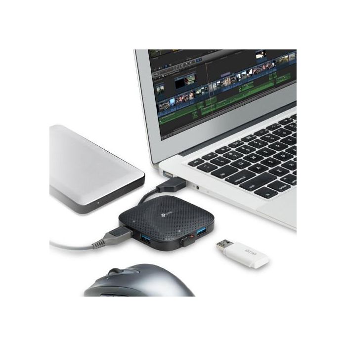 Tp-Link Uh400 Hub de Interfaz Usb 3.2 Gen 1 (3.1 Gen 1) Type-A 5000 Mbit/S Negro 3