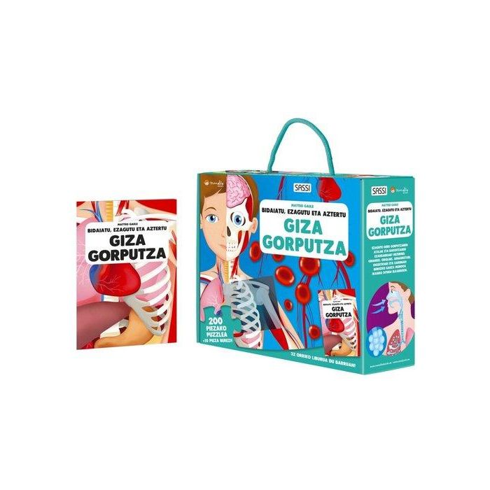 Puzle Sassi Manolito Books Giza Gorputza - Euskera 200 Piezas (+6 Años)