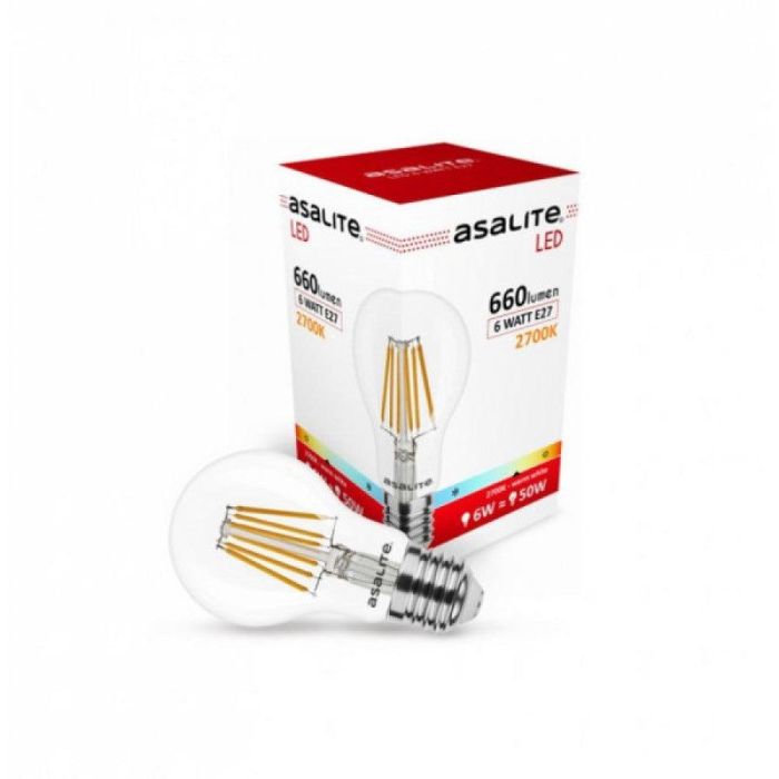 Bombilla LED Asalite E27 6W 660Lm 2700K IP20 [ASAL-0118 1 Bombilla LED Asalite E27 6W 660Lm 2700K IP20 [ASAL-0118 1