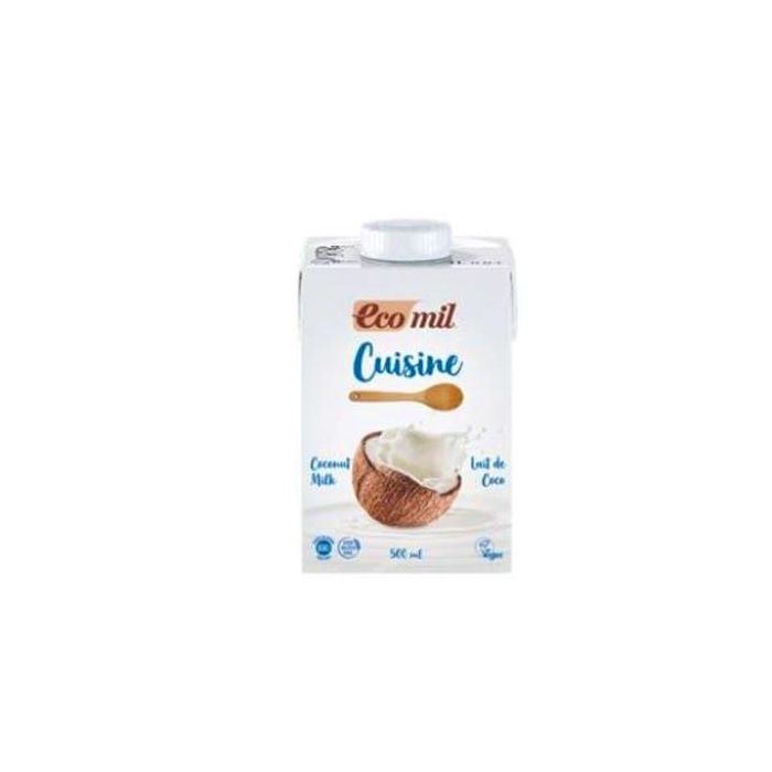 Ecomil Cuisine Coco Bio 500ml - Crema de Coco Vegana para Cocinar, Alternativa a la Nata Sin Gluten