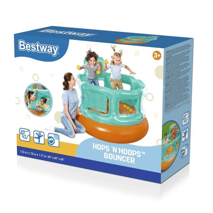 Bestway Saltador Hinchable Juegos con Bolas 152x152x117 cm +3 Años Interior y Jardin 52344 9