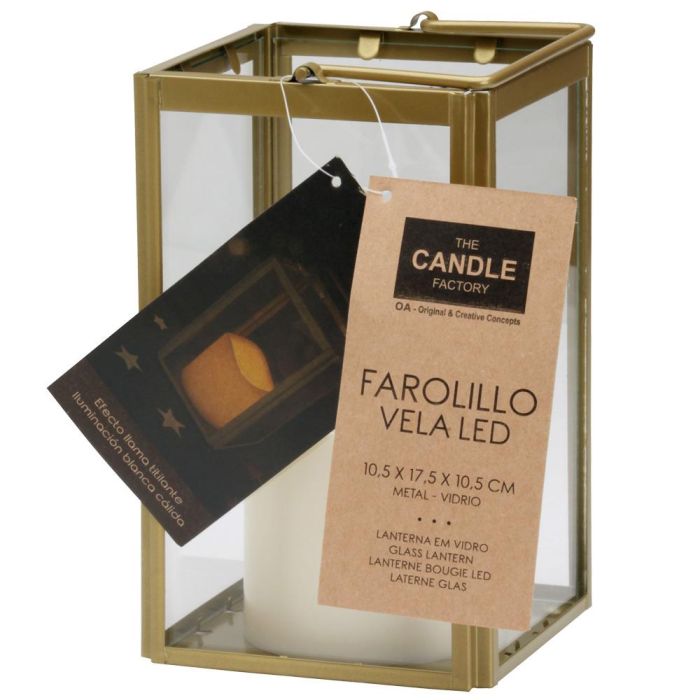 The Candle Factory Farolillo Vela Led con Efecto Llama Titilante, Iluminación Blanca Cálida, Altura 17,5 cm 1 The Candle Factory Farolillo Vela Led con Efecto Llama Titilante, Iluminación Blanca Cálida, Altura 17,5 cm 1