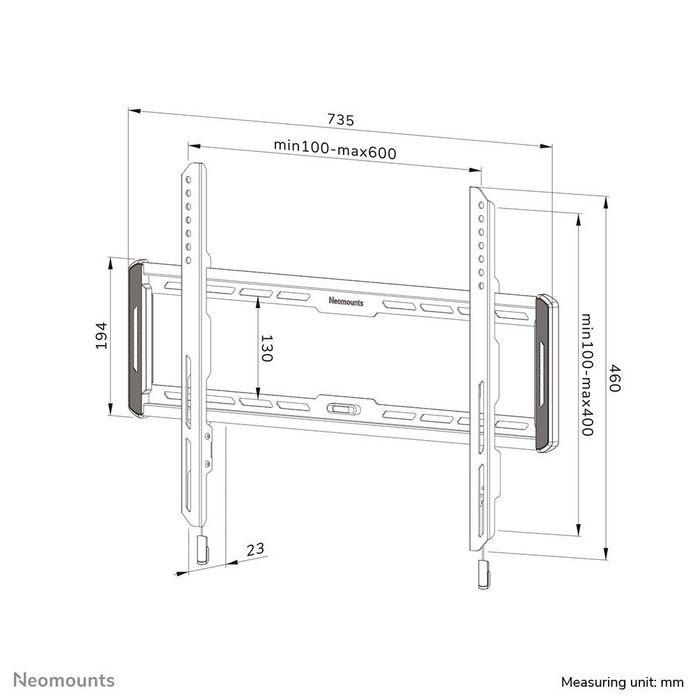 Neomounts WL30-550BL16 Soporte TV Pared Fijo Ultra-plano para 42-86", Max 60kg, VESA 100x100-600x400, 2,3cm prof., Negro 15 Neomounts WL30-550BL16 Soporte TV Pared Fijo Ultra-plano para 42-86", Max 60kg, VESA 100x100-600x400, 2,3cm prof., Negro 15