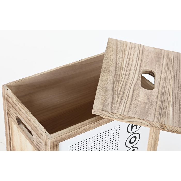 DKD Home Decor Cesta Ropa Natural Blanco 30 x 55 x 40 cm Set de 5 Paulownia 2 DKD Home Decor Cesta Ropa Natural Blanco 30 x 55 x 40 cm Set de 5 Paulownia 2