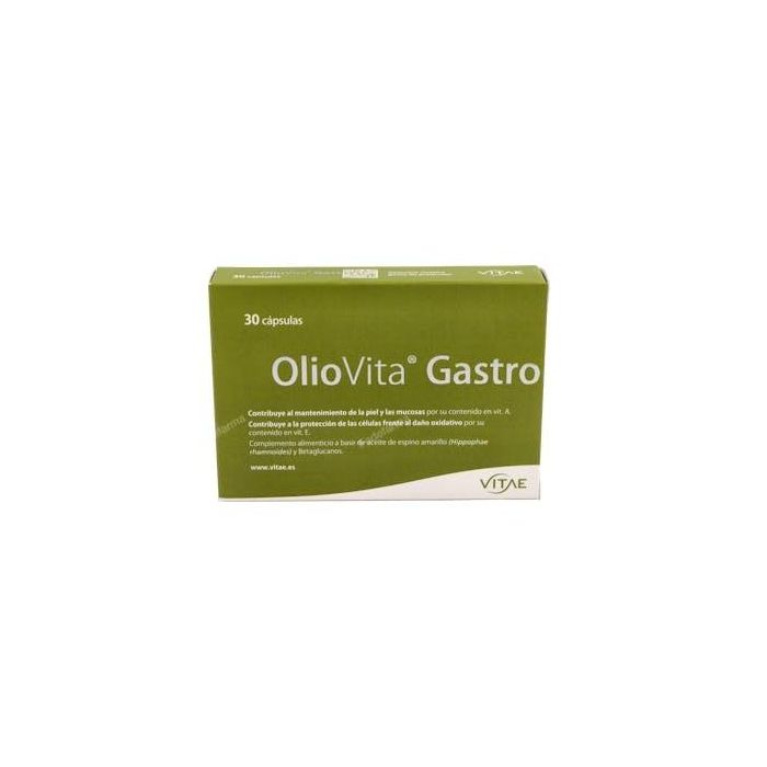 VITAE Oliovita Gastro 30 Cápsulas | Aceite de Espino Amarillo y Betaglucanos para el Tracto Gastrointestinal y Mucosas
