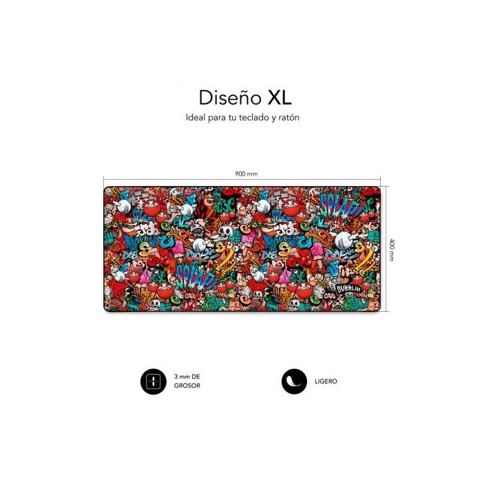 SUBBLIM Alfombrilla Graffiti XL Mouse Pad 2