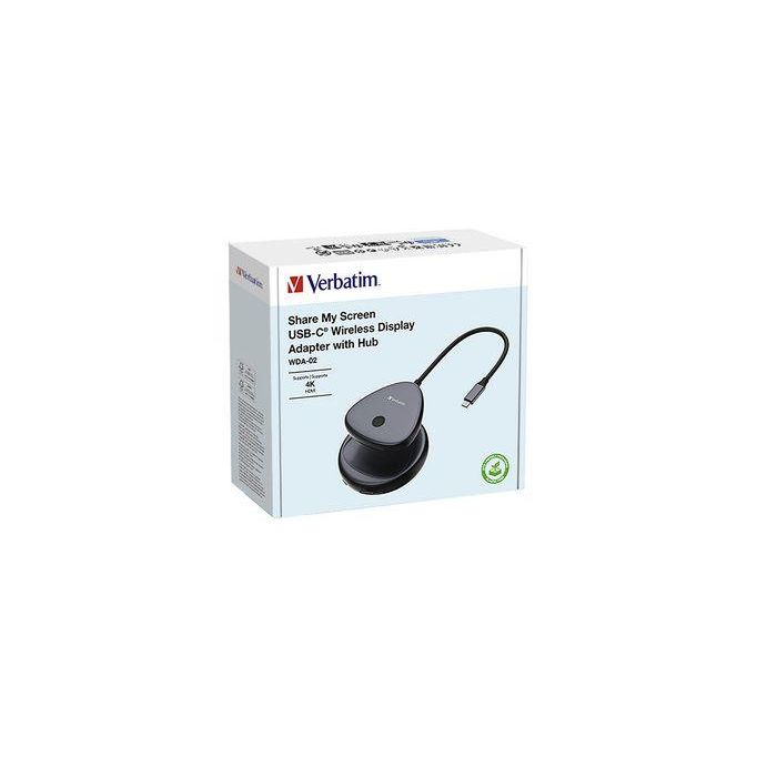 Verbatim USB-C Wireless Display Adapter with Hub WDA-02 for sharing in 4K 6 Verbatim USB-C Wireless Display Adapter with Hub WDA-02 for sharing in 4K 6