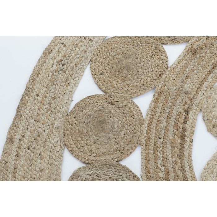DKD Home Decor Alfombra Tropical Marrón Claro Yute Poliéster 200 x 200 cm 1