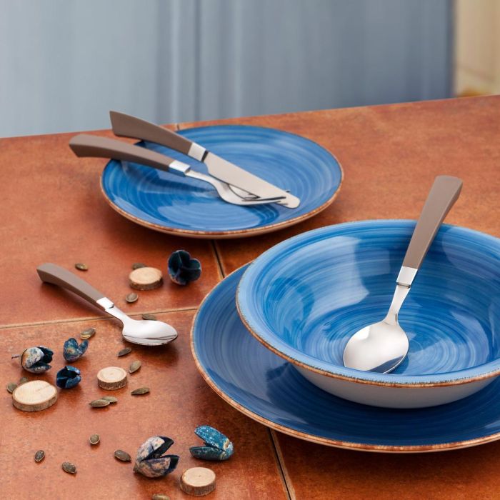 Plato Hondo Quid Vita Azul Cerámica (ø 21,5 cm) (12 Unidades) 1 Plato Hondo Quid Vita Azul Cerámica (ø 21,5 cm) (12 Unidades) 1