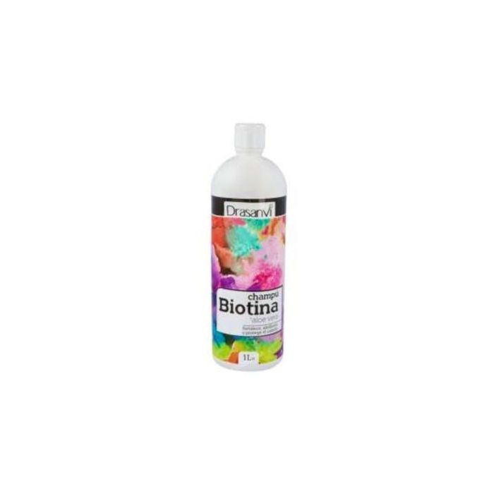DRASANVI Champú de Biotina 1 Litro - Nutre, Protege y Aporta Brillo al Cabello con Aloe Vera y Vitaminas